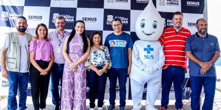 Prestígio e articulação, Paula Azevedo recepciona secretário do Ministério da Saúde em Ação Social em Paço do Lumiar